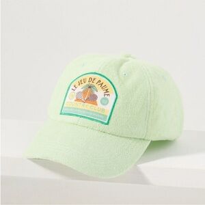New with tags Anthropologie Le Montecarlo Summer Sports Baseball Cap in Lime